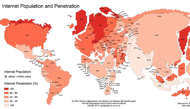 Peta Internet Dunia, Kini Ada Lebih Semiliar Situs Sejagat